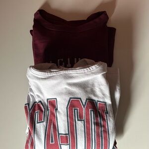 Graphic Tee set- Maroon and White